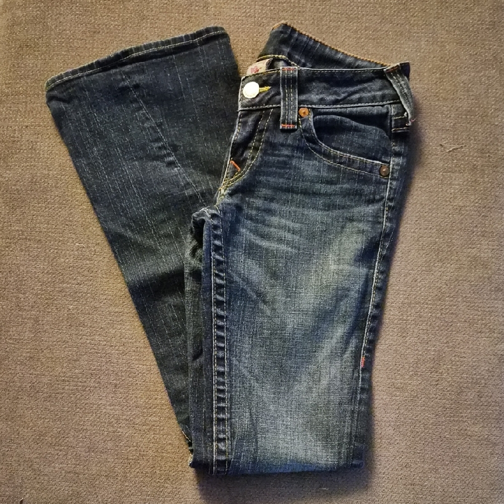 True Religion Dark Blue Boot Cut Jeans